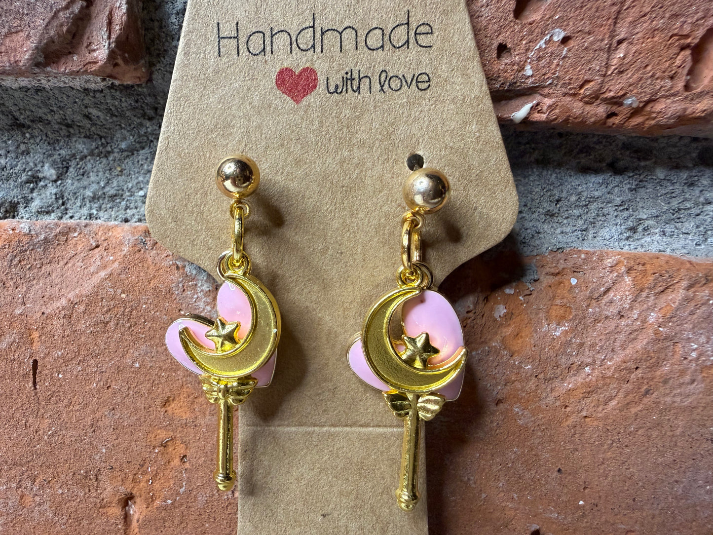 Moonheart Key Earrings