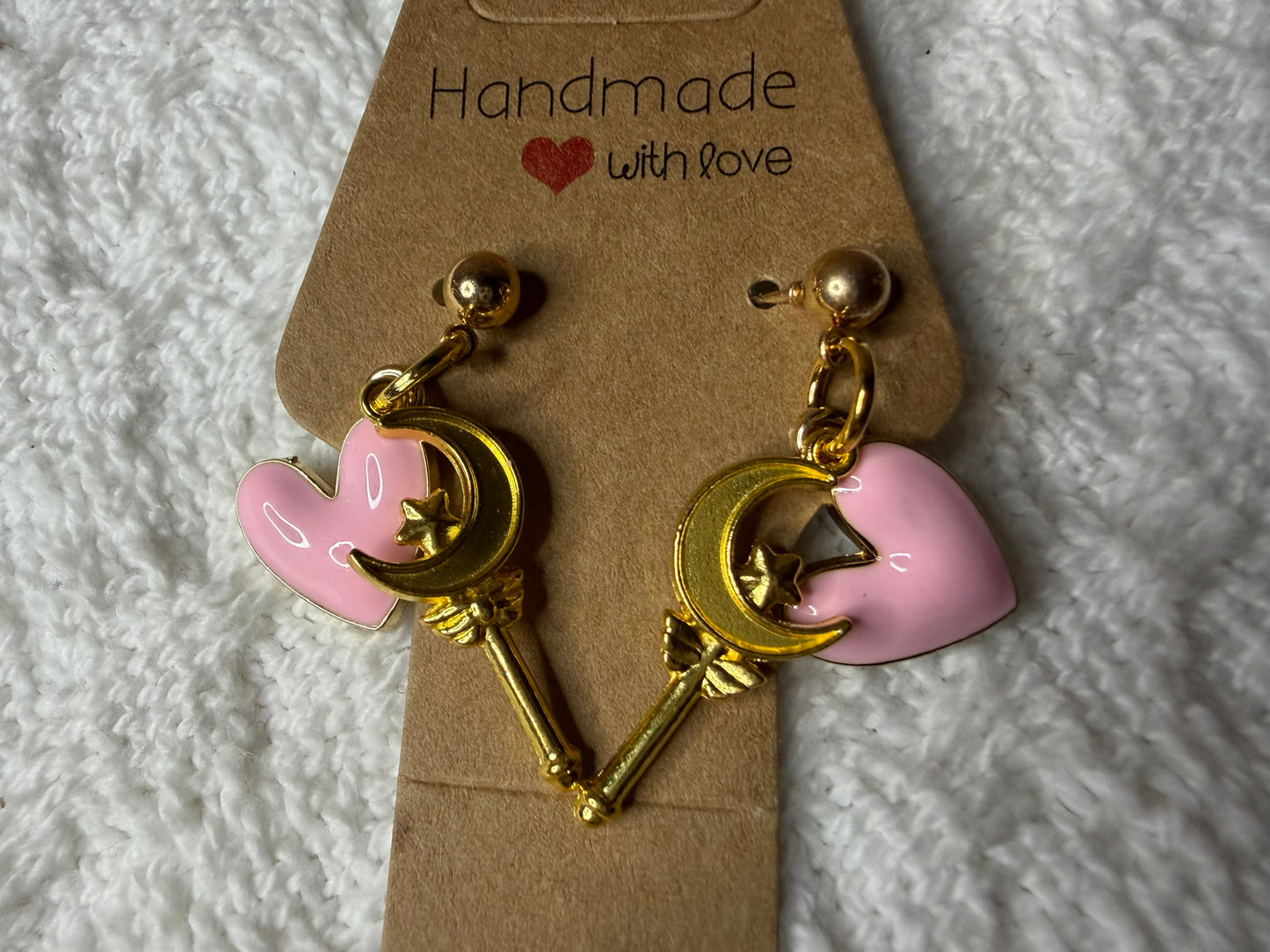 Moonheart Key Earrings