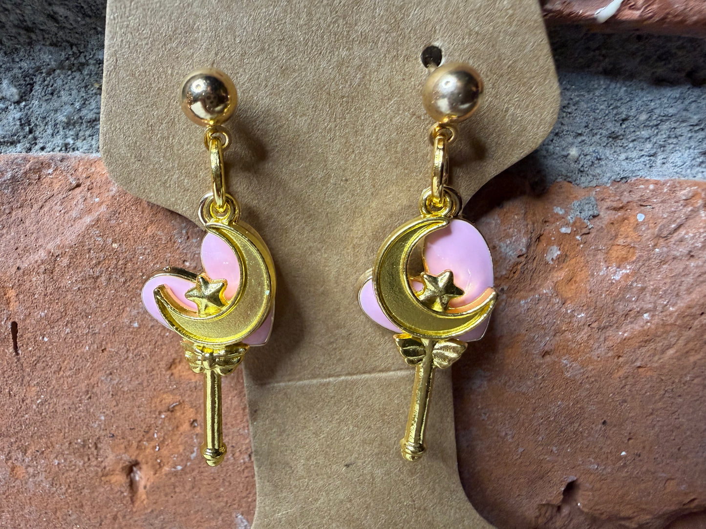 Moonheart Key Earrings