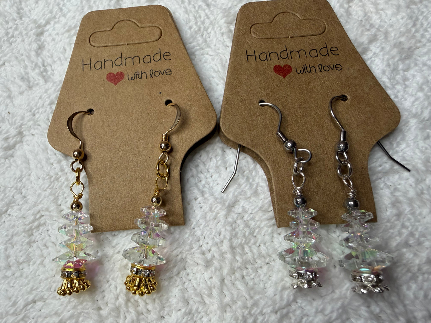 Winter Collection 2025: Winter Tree Holiday Earrings (Winter White)