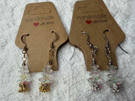 Winter Collection 2025: Winter Tree Holiday Earrings (Winter White)