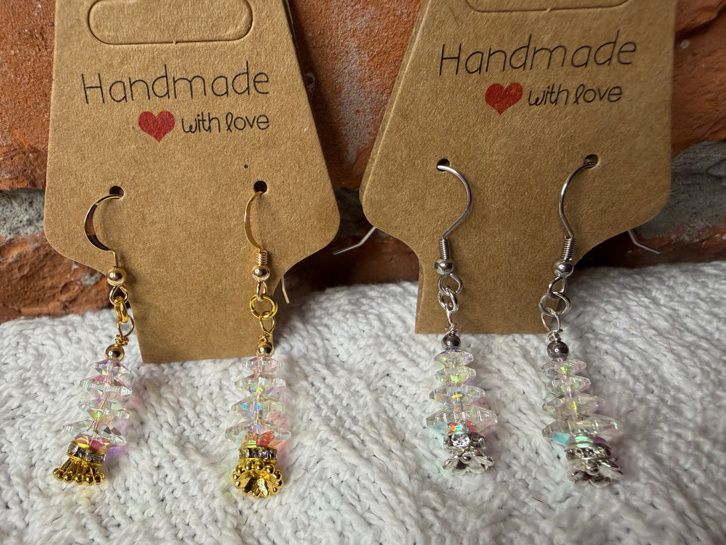 Winter Collection 2025: Winter Tree Holiday Earrings (Winter White)